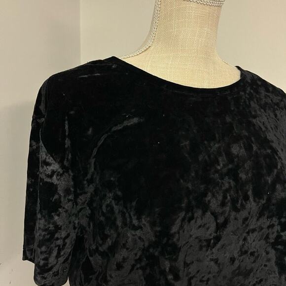 Aeropostale Black Velvet Crop Top - Picture 4 of 4